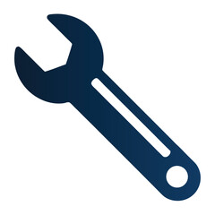 adjustment wrench icon on white background