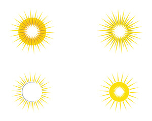 sun ilustration logo vector icon template