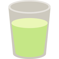 Glass of Green Juice Illustration