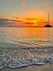 sunset in the sea