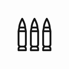 bullets ammo icon sign vector