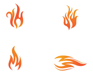  Fire vector icon logo template