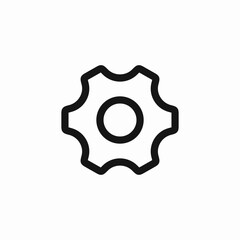 Settings cog gear icon sign vector