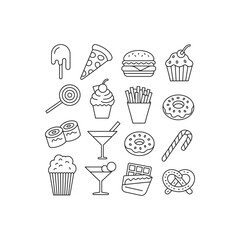 Food collection vector art illustration