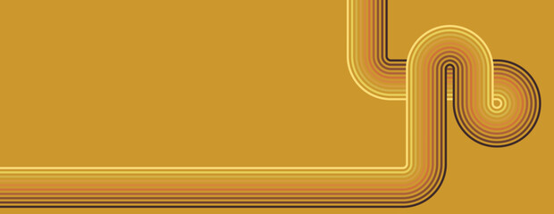 abstract background vector Banner. 1970s background pattern. Vintage, warm, bright colors and copy space