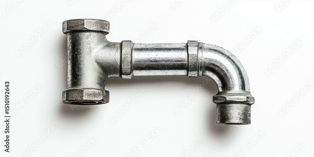 Aufkleber overflow pipe fitting on white background
