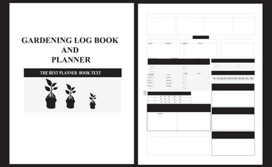gardening journal planner and log book design