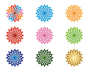 Lotus Flower Sign for Wellness, Spa and Yoga. Vector