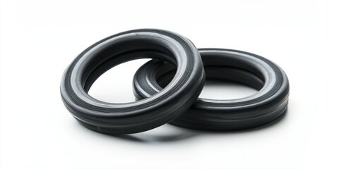 Naklejka premium Rubber pipe gasket on white background