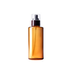 Naklejka premium Elegant Amber Glass Spray Bottle Design isolated on white background