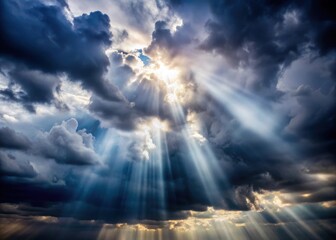 Light Breaking Through Dark Stormy Skies