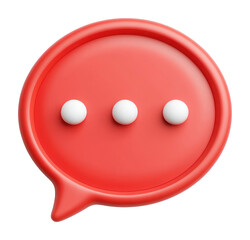 PNG Red speech bubble white round icon.