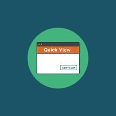 Minimalist Quick View Pop Up Window for E Commerce Website with Add to Cart Button and Teal Background