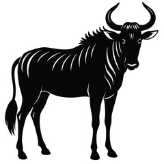 Fototapeta premium wildebeest vector