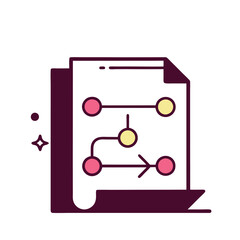 Business process concept Isolated Line Vector Illustration editable Icon stock illustration Icon Symbol, Business Process, Flow Chart, Colorful Strategic Workflow Map Icon Set Vector Design.