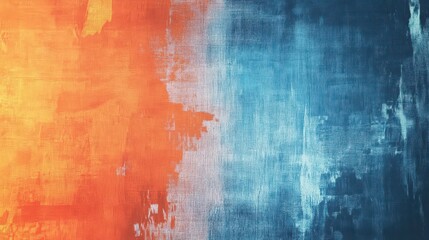 Heat and Cold Abstract: An abstract representation of contrasting forces, with a vibrant, textured composition of orange and blue hues, suggesting a balance between heat and cold.
