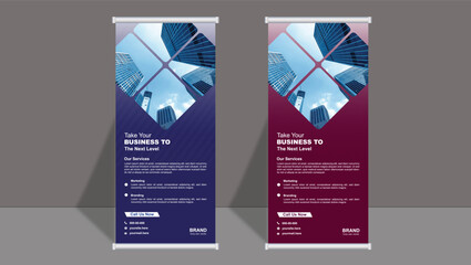 Corporate rollup banner design template