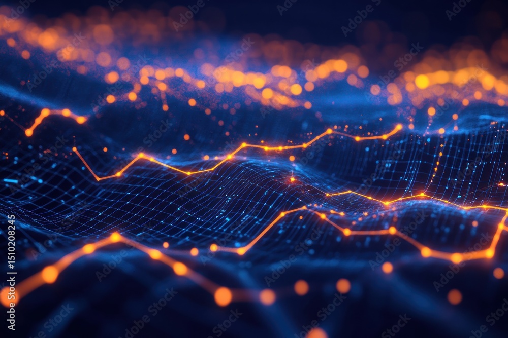 Aufkleber abstract data visualization background