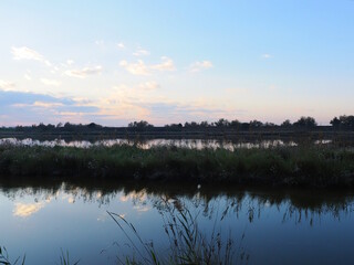 Location Volano, in the province of Ferrara. Po Delta, Po Valley, Northern Italy. Late afternoon...