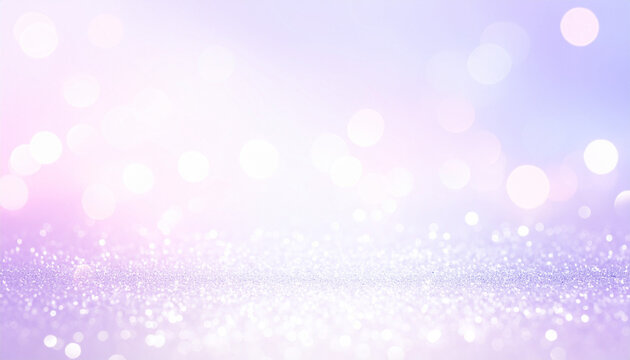 パステルパープルの光ときらめく幻想的な背景