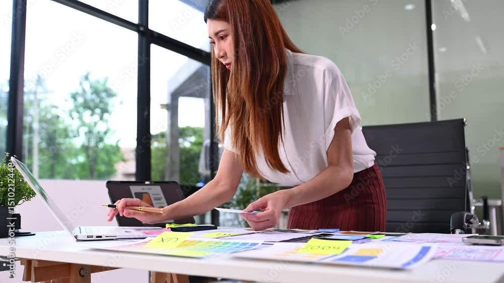 Poster ux graphic designer planning application process development prototype wireframe for web smart phone