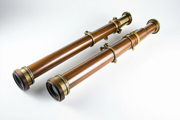 Elegant wooden telescopes for stargazing enthusiasts Generative AI