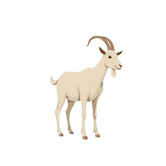 Fototapeta premium Vector design of Boer goat icon simple style