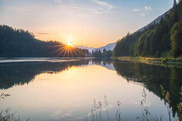 Swiss mountain lake