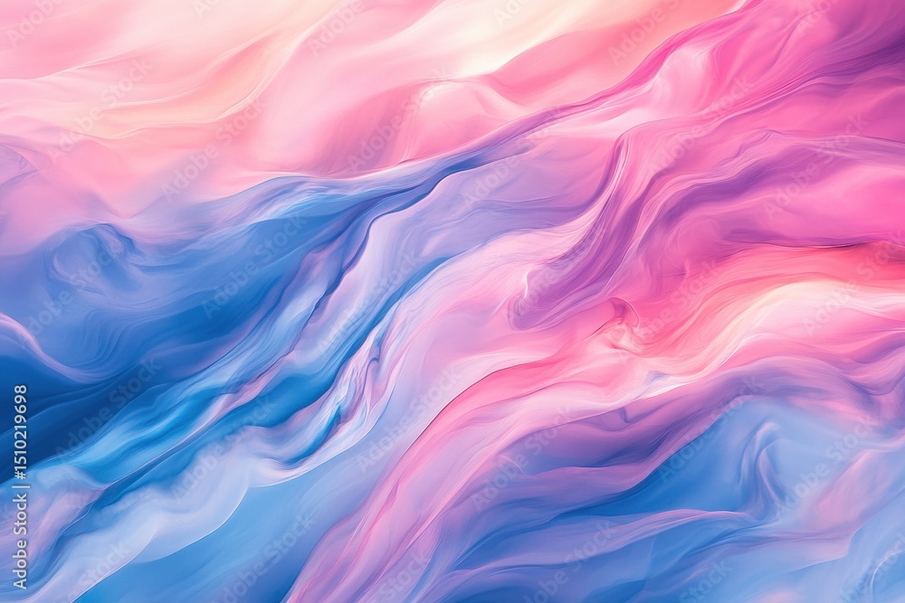 Poster celestial canvas: a vibrant blend of colors creates a dynamic and fluid artwork, evocative of the co
