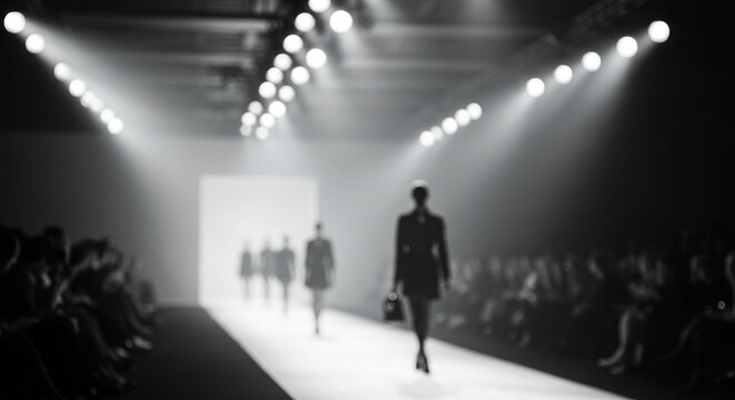 Fashion Show Runway Models, Lights, and the Glamour of the Catwalk