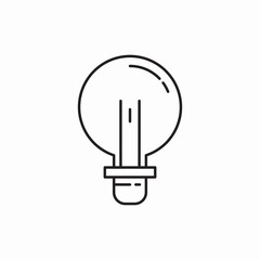 Idea light bulb icon vector sign