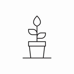 plant flower icon vector sign