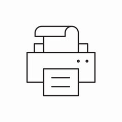 Office printer document icon vector sign