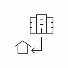 package delivery house icon vector sign