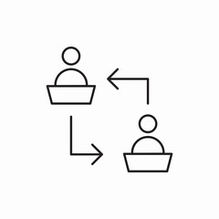 user transfer arrows icon vector sign