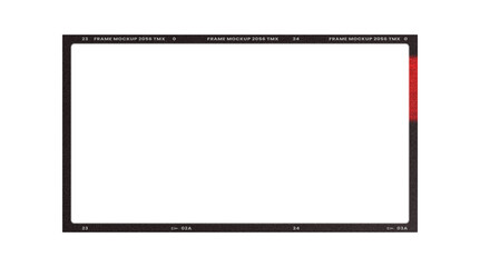 Film frame photo strip high-resolution blank filter. 35mm scan template texture effect. Trendy...