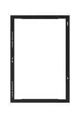 Film frame photo strip high-resolution blank filter. 35mm scan template texture effect. Trendy editable camera roll social stories design. Isolated vintage analog transparent empty scratches mockup.