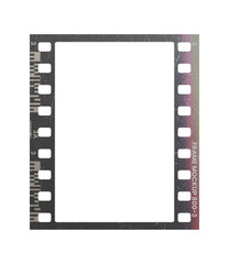 Obraz premium Film frame photo strip high-resolution blank filter. 35mm scan template texture effect. Trendy editable camera roll social stories design. Isolated vintage analog transparent empty scratches mockup.