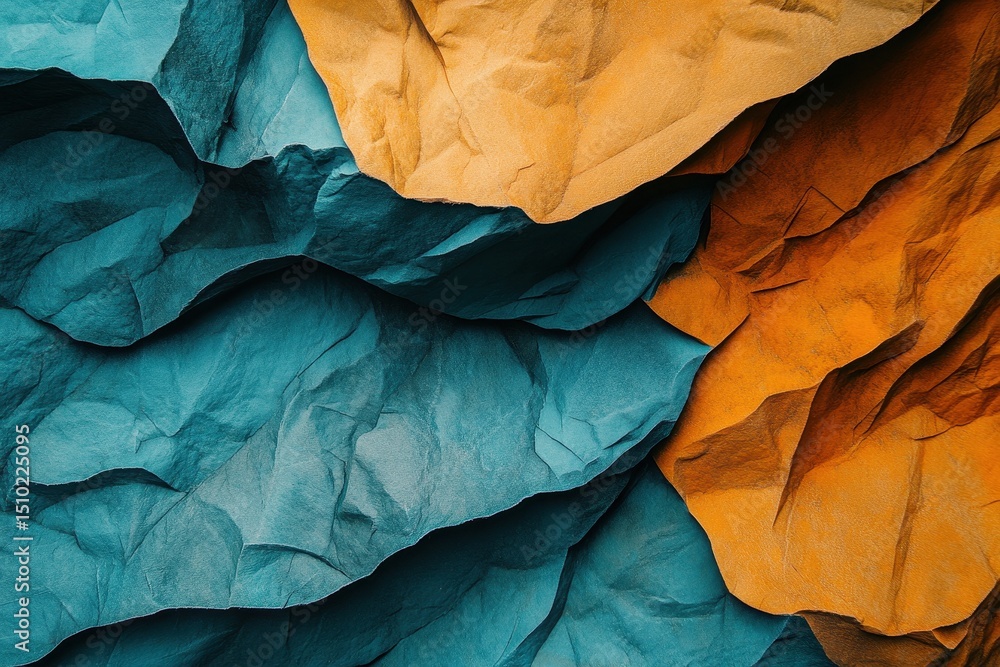 Poster textured abstraction: a vibrant, high-angle shot showcases abstract patterns in a layered compositio