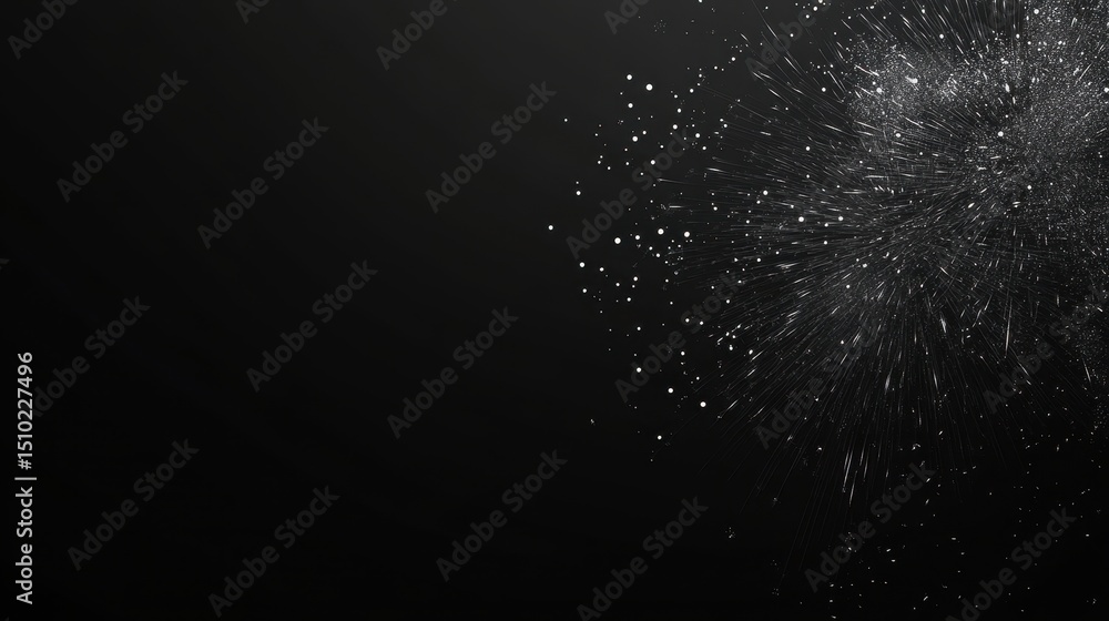 Poster dark explosion: a dynamic and evocative visual representing an explosion of particles. the striking 