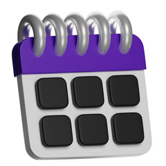 Simple calendar icon representing dates, scheduling, and time management for digital interfaces and applications.