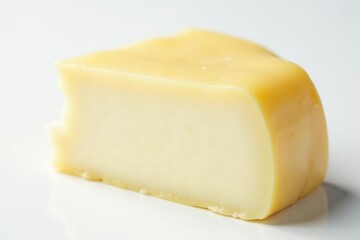 Close-up of creamy white cheese against white backdrop, food, cottage
