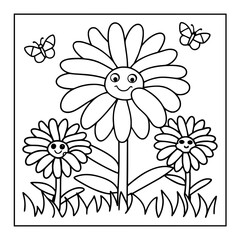 Obraz premium vector illustration of coloring pages