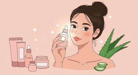 Radiant Skincare Routine: Aloe Vera and Beauty Products