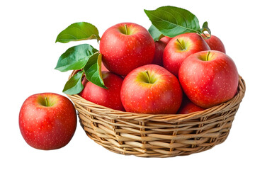 Jonagold apples in a basket on white background. Ai Generated Images