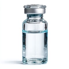Clear Glass Vial with Medical Solution Sterile Injectable Drug Medicine Healthcare