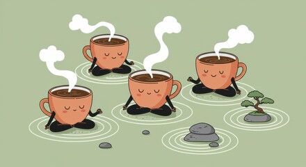Zen Coffee Cups: Mindful Morning Meditation