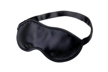 Black sleeping eye mask, isolated on white background. Ai Generated Images