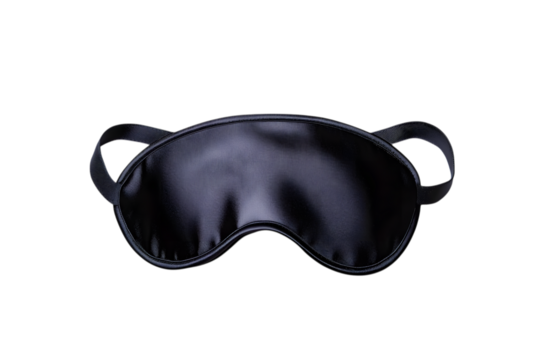 Black sleeping eye mask, isolated on white background. Ai Generated Images
