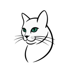 Obraz premium black cat vector illustration